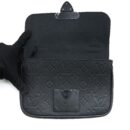 AAA Replica Louis Vuitton LV S LOCK SLINGBAG MONOGRAM-EMBOSSED TAURILLON BLACK BLACK HARDWARE (NEW VERSION)