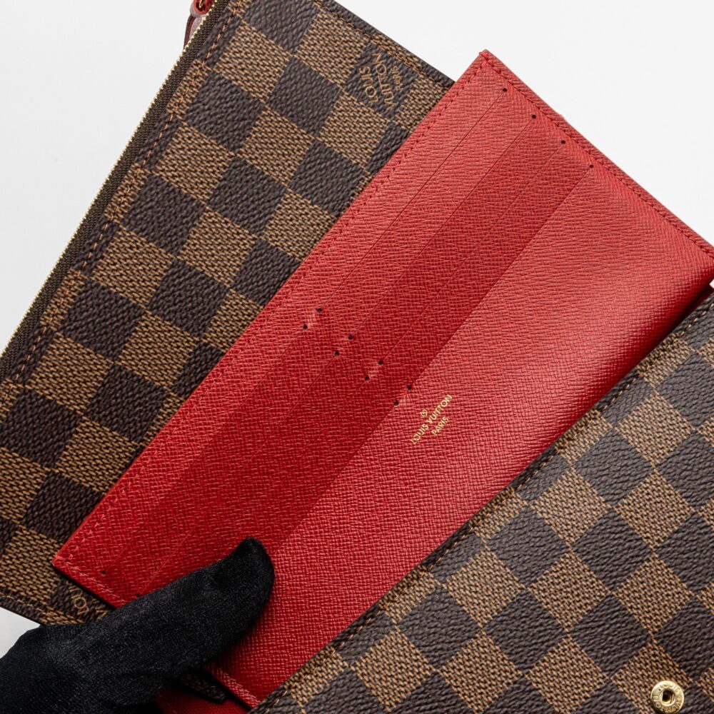 AAA Replica Louis Vuitton LV FELICIE POCHETTE DAMIER EBENE CANVAS GHW