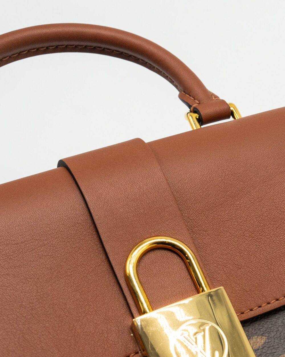 AAA Replica Louis Vuitton LV LOCK BB MONOGRAM CANVAS BROWN GHW
