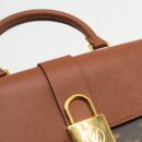AAA Replica Louis Vuitton LV LOCK BB MONOGRAM CANVAS BROWN GHW