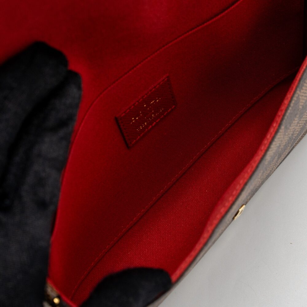 AAA Replica Louis Vuitton LV FELICIE POCHETTE DAMIER EBENE CANVAS GHW
