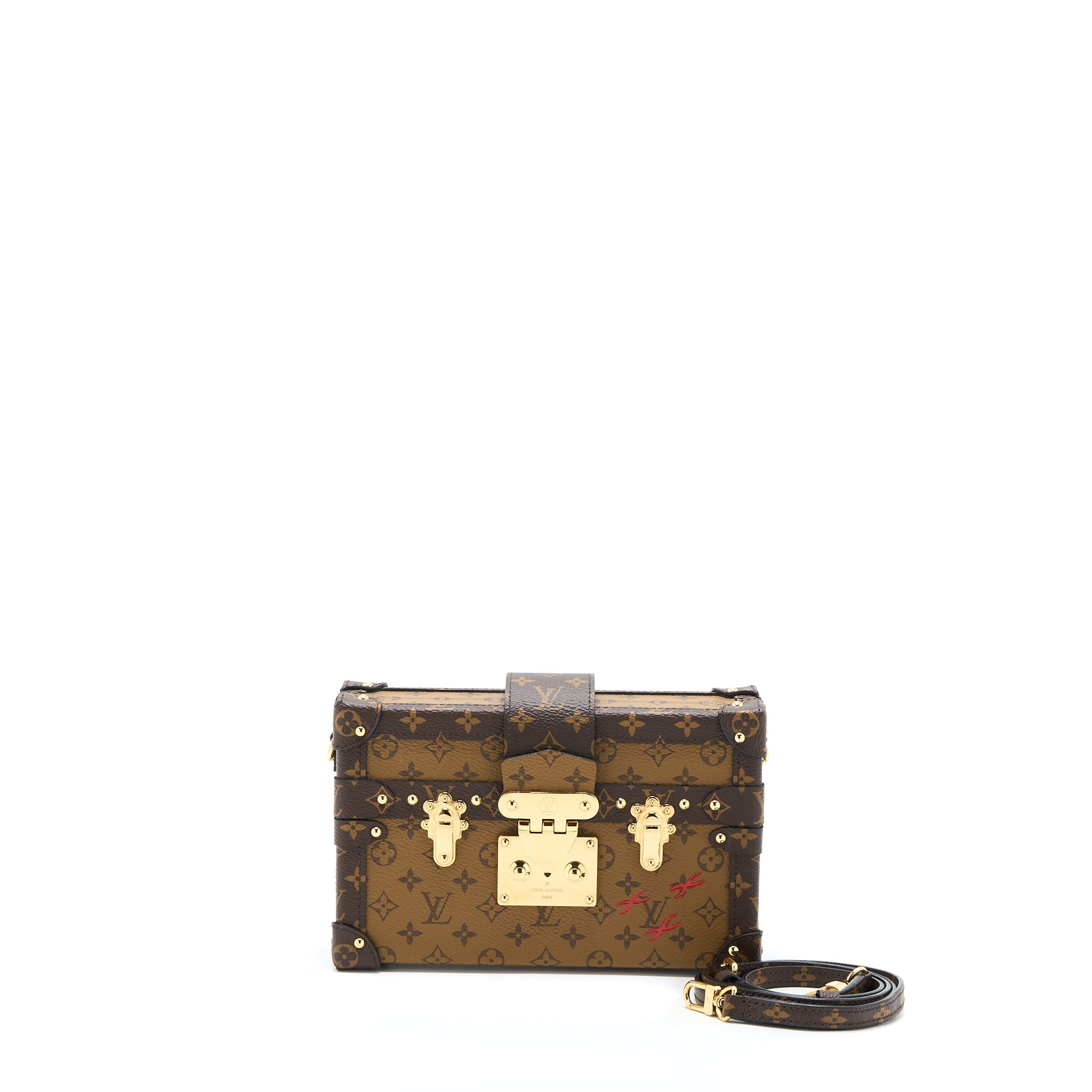 AAA Replica Louis Vuitton LV PETITE MALLE MONAGRAM REVERSE CANVAS GHW