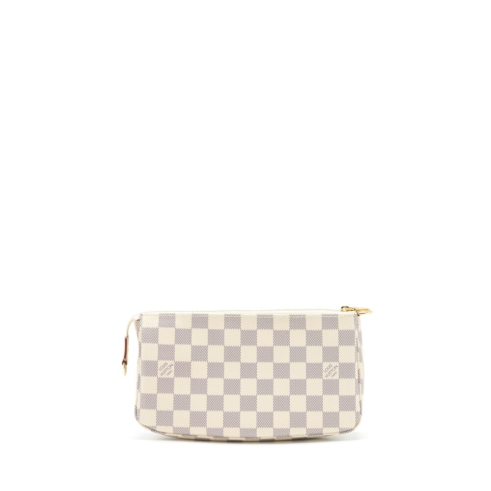 AAA Replica Louis Vuitton LV POCHETTE ACCESSORIES DAMIER AZUR CANVAS GHW