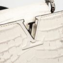 AAA Replica Louis Vuitton LV CAPUCINES MINI HIMALAYAN CROCODILE WHITE SHW