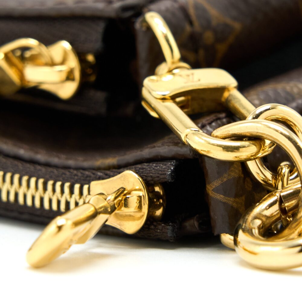 AAA Replica Louis Vuitton LV MULTI POCHETTE KHAKI STRAP MONOGRAM CANVAS GHW