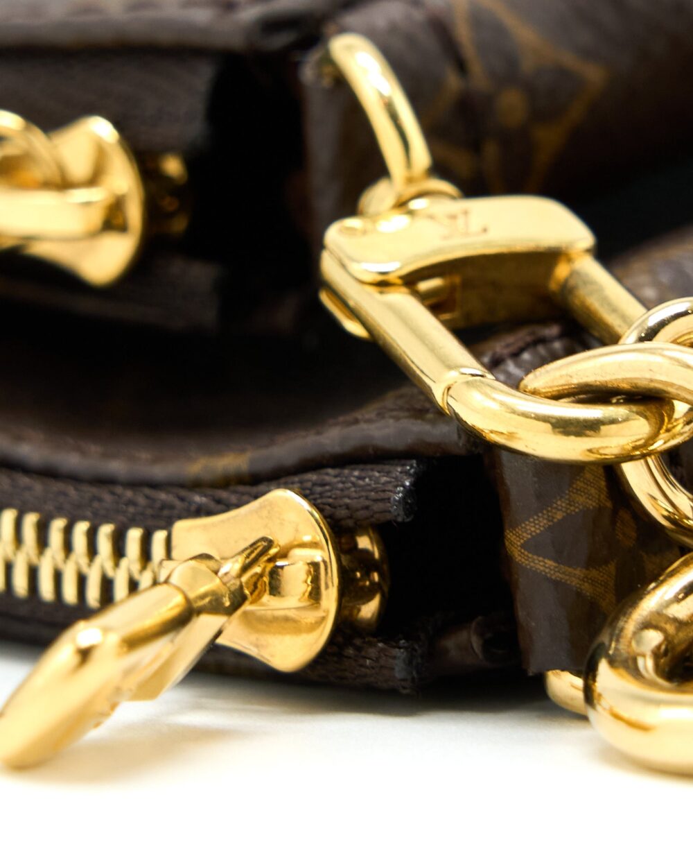 AAA Replica Louis Vuitton LV MULTI POCHETTE KHAKI STRAP MONOGRAM CANVAS GHW