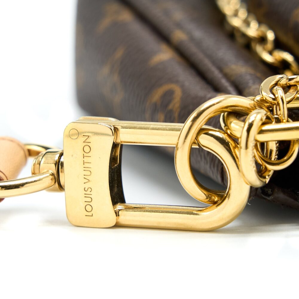 AAA Replica Louis Vuitton LV MULTI POCHETTE KHAKI STRAP MONOGRAM CANVAS GHW