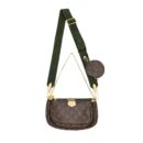 AAA Replica Louis Vuitton LV MULTI POCHETTE KHAKI STRAP MONOGRAM CANVAS GHW