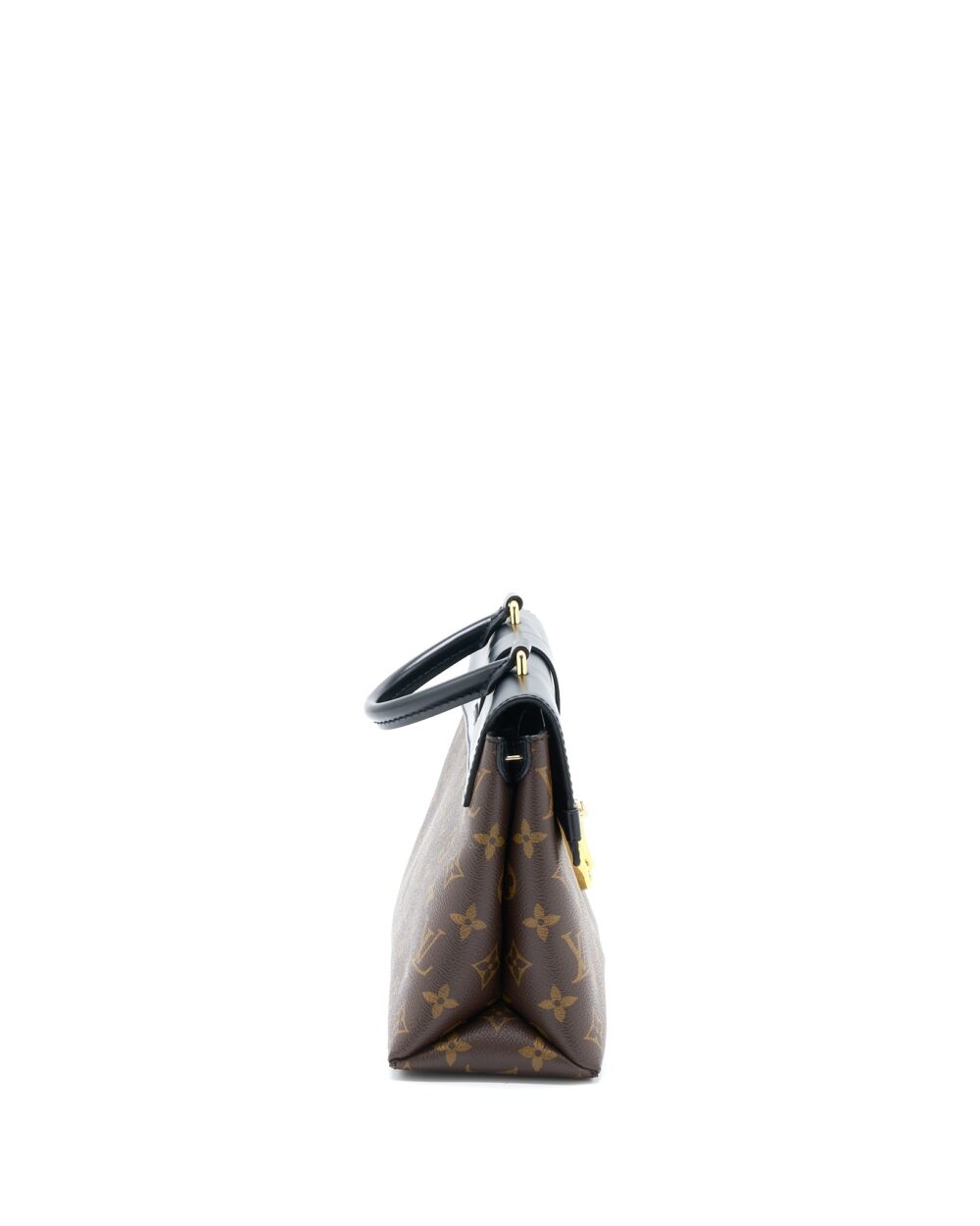 AAA Replica Louis Vuitton LV ONE HANDLE FLAP BAG MM MONOGRAM CANVAS/BLACK GHW