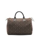AAA Replica Louis Vuitton LV SPEEDY 30 MIN LIN MONOGRAM MINI BROWN GHW