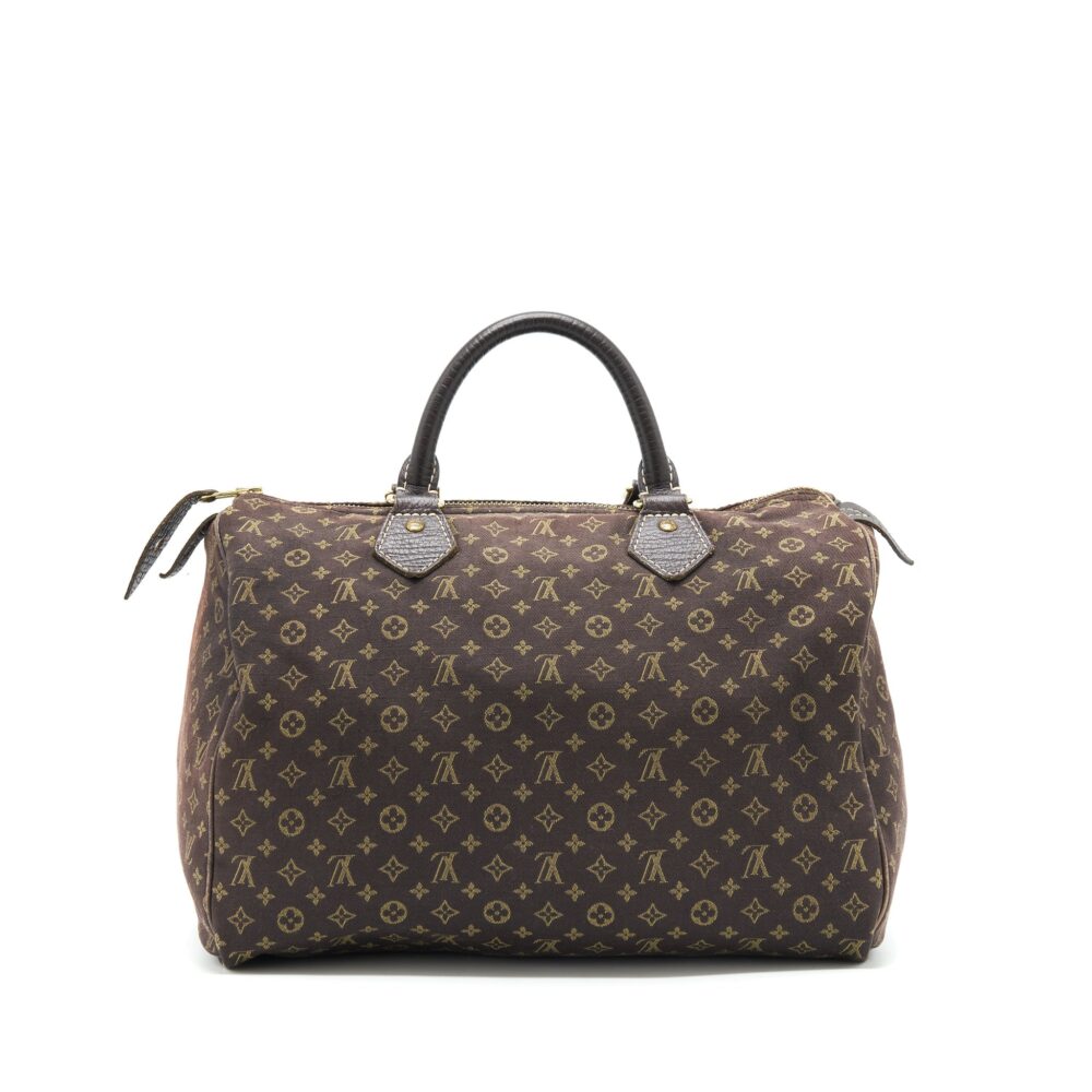 AAA Replica Louis Vuitton LV SPEEDY 30 MIN LIN MONOGRAM MINI BROWN GHW