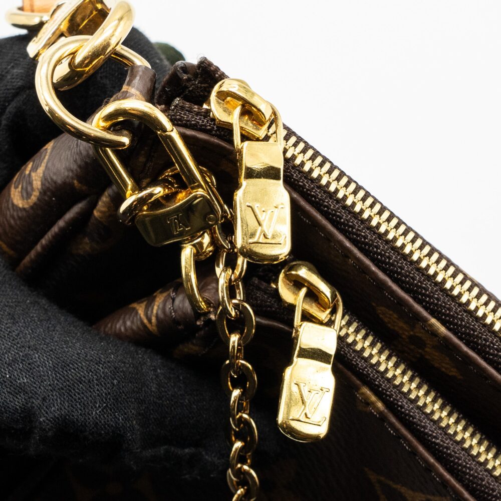 AAA Replica Louis Vuitton LV MULTI POCHETTE ACCESSORIES MONOGRAM CANVAS KHAKI GHW