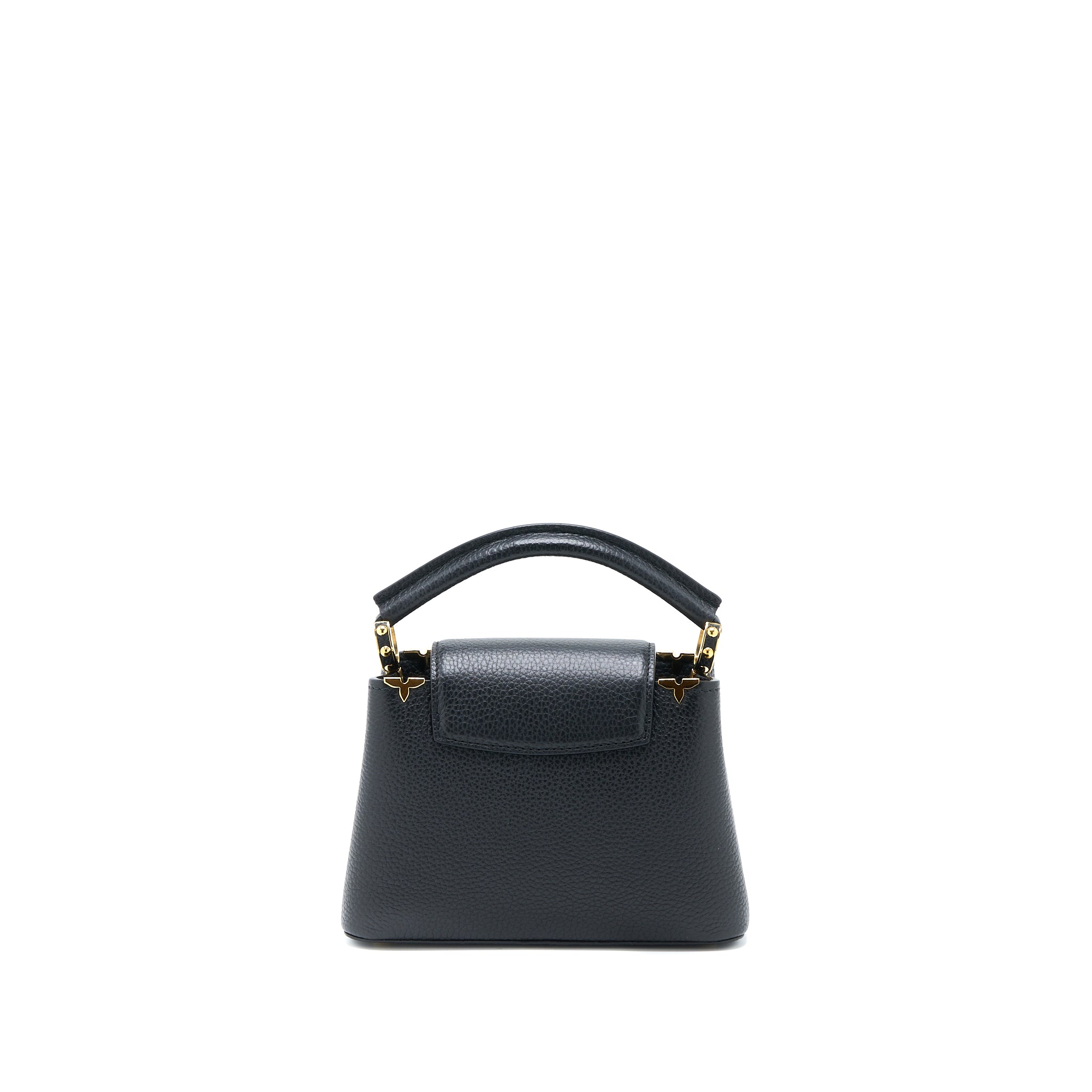 AAA Replica Louis Vuitton LV CAPUCINES MINI TAURILLON LIMITED EDITION BLACK GHW (NEW VERSION)