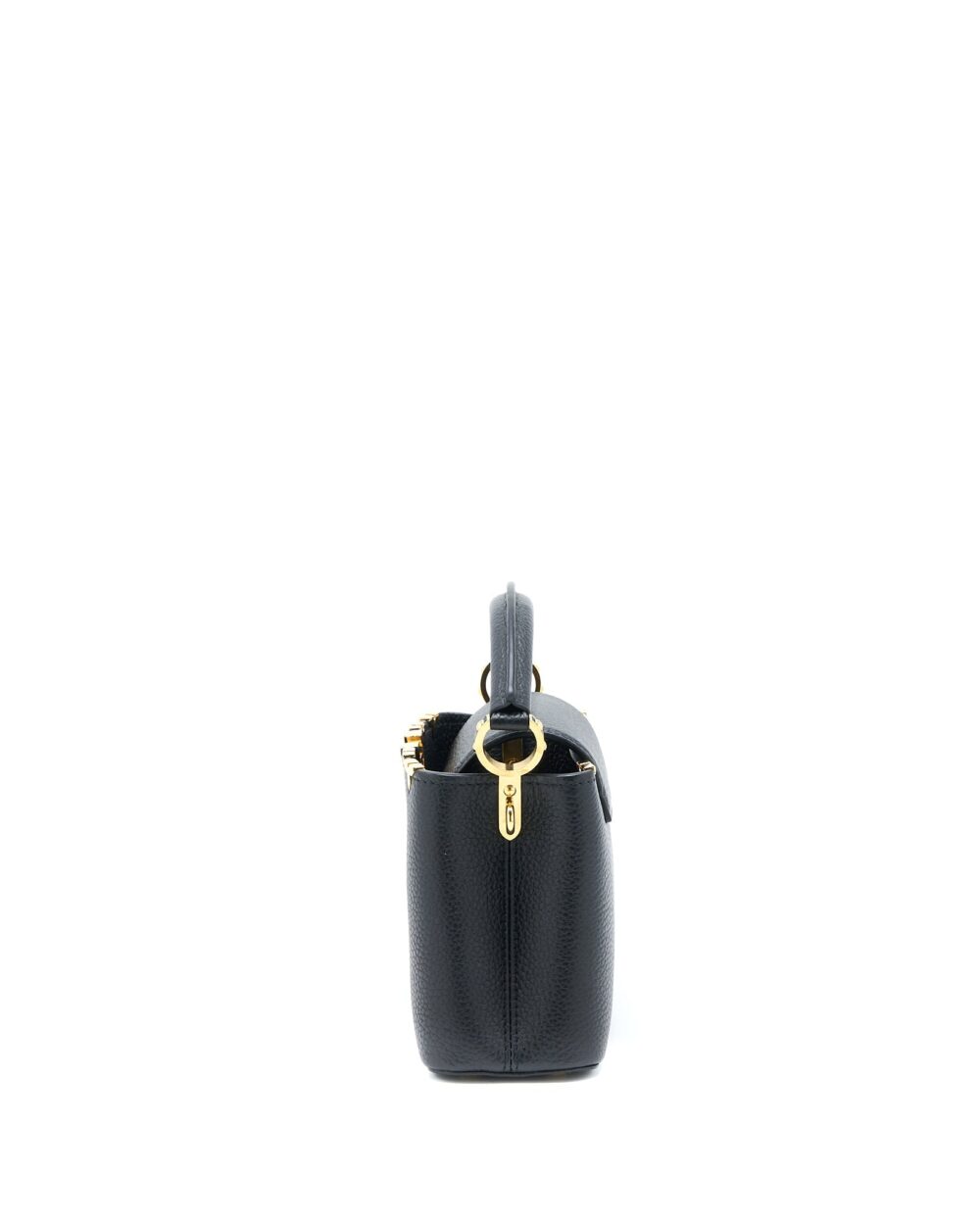 AAA Replica Louis Vuitton LV CAPUCINES MINI TAURILLON LIMITED EDITION BLACK GHW (NEW VERSION)