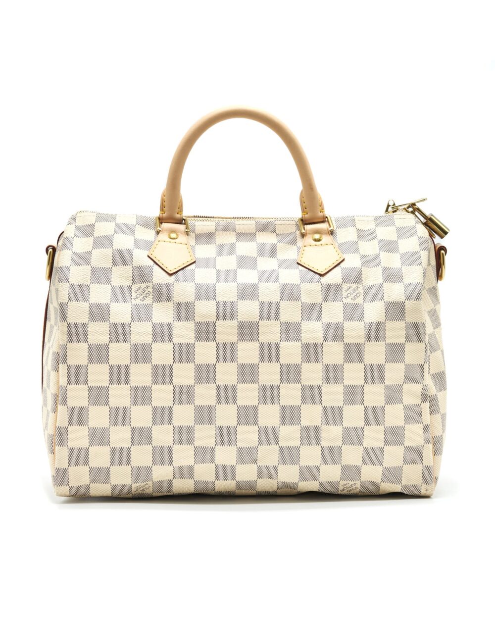 AAA Replica Louis Vuitton LV SPEEDY 30 WITH STRAP DAMIER AZUR CANVAS