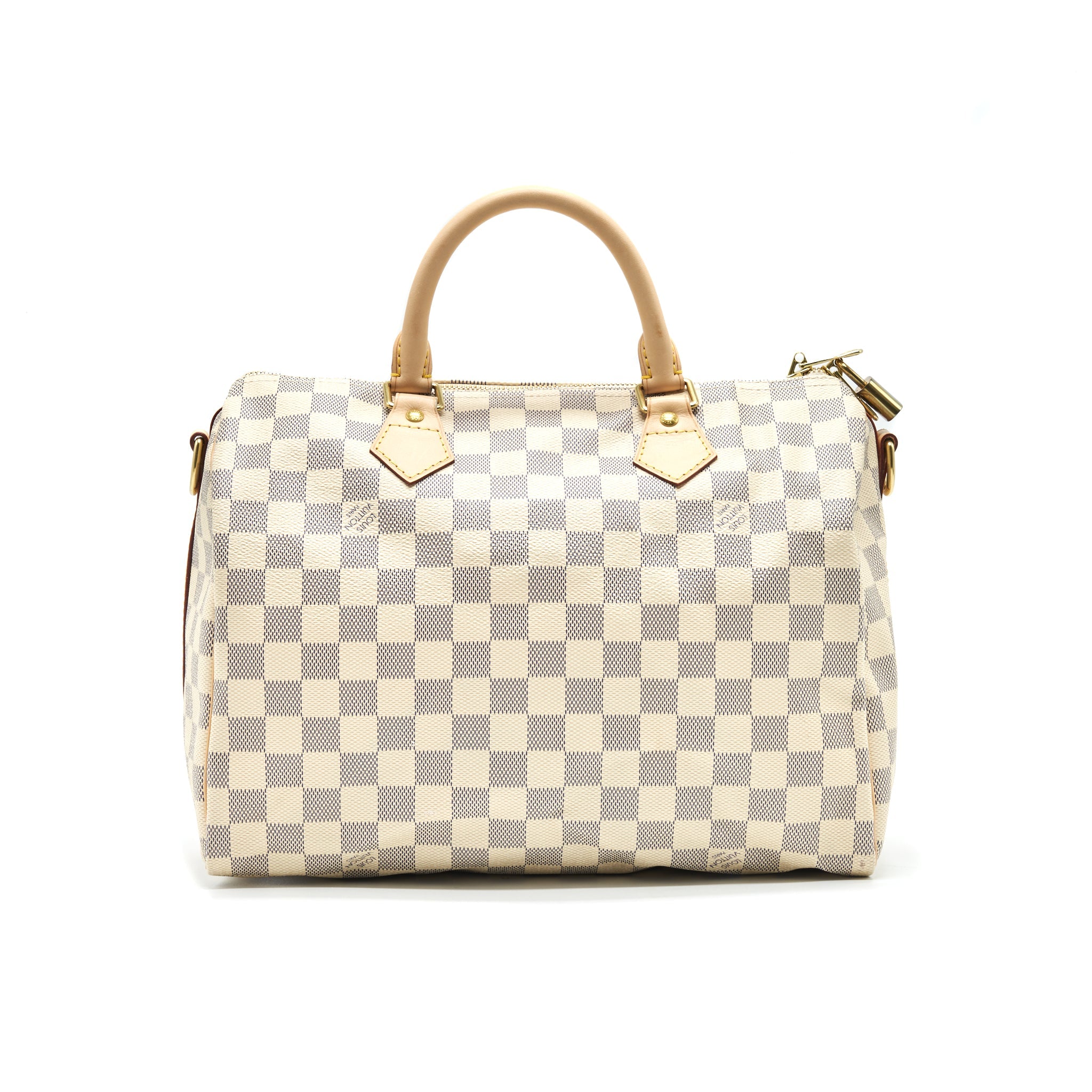 AAA Replica Louis Vuitton LV SPEEDY 30 WITH STRAP DAMIER AZUR CANVAS