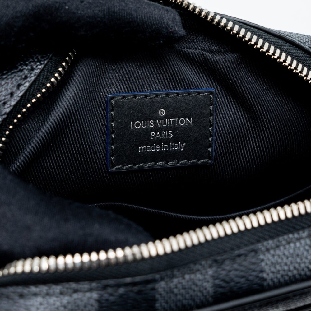 AAA Replica Louis Vuitton LV GRAPHITE MAP DANUBE PM CROSSBODY BAG DAMIER CANVAS / MULTICOLOR SHW