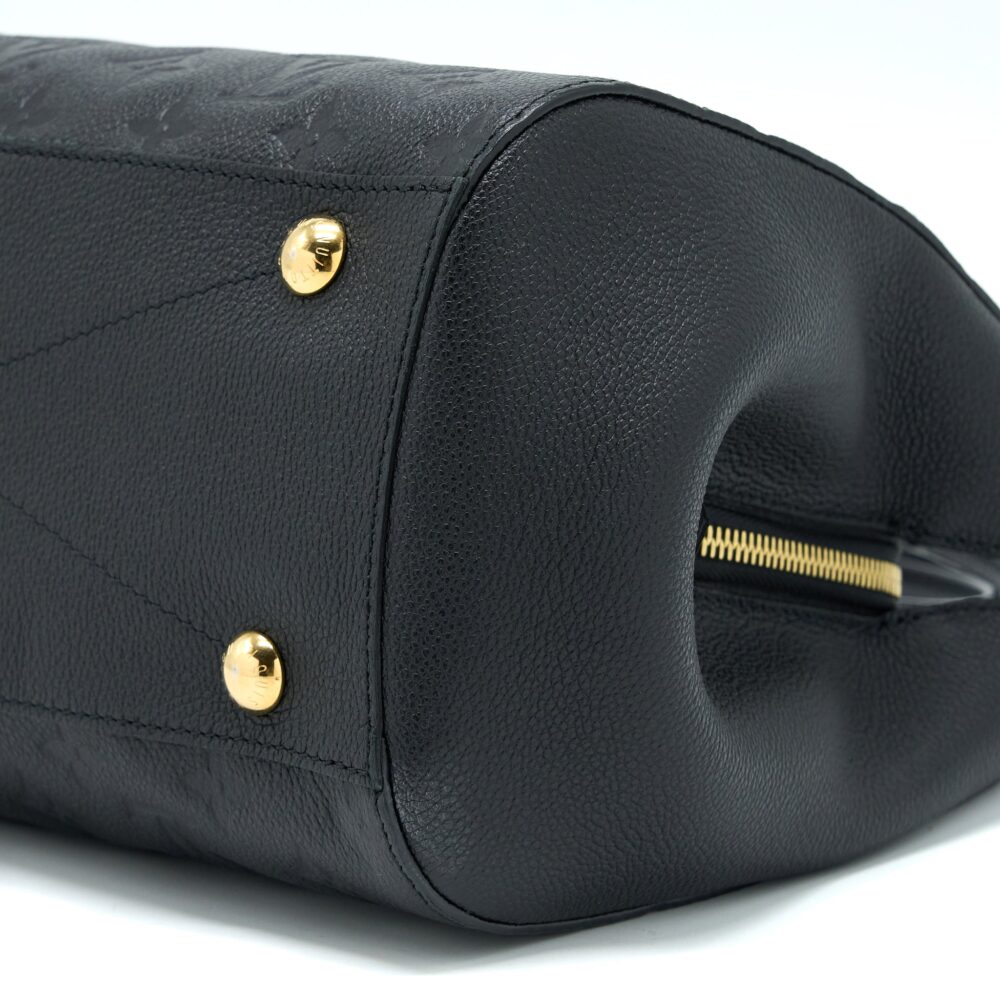 AAA Replica Louis Vuitton LV MONTAIGNE MM MONOGRAM EMPREINTE BLACK GHW