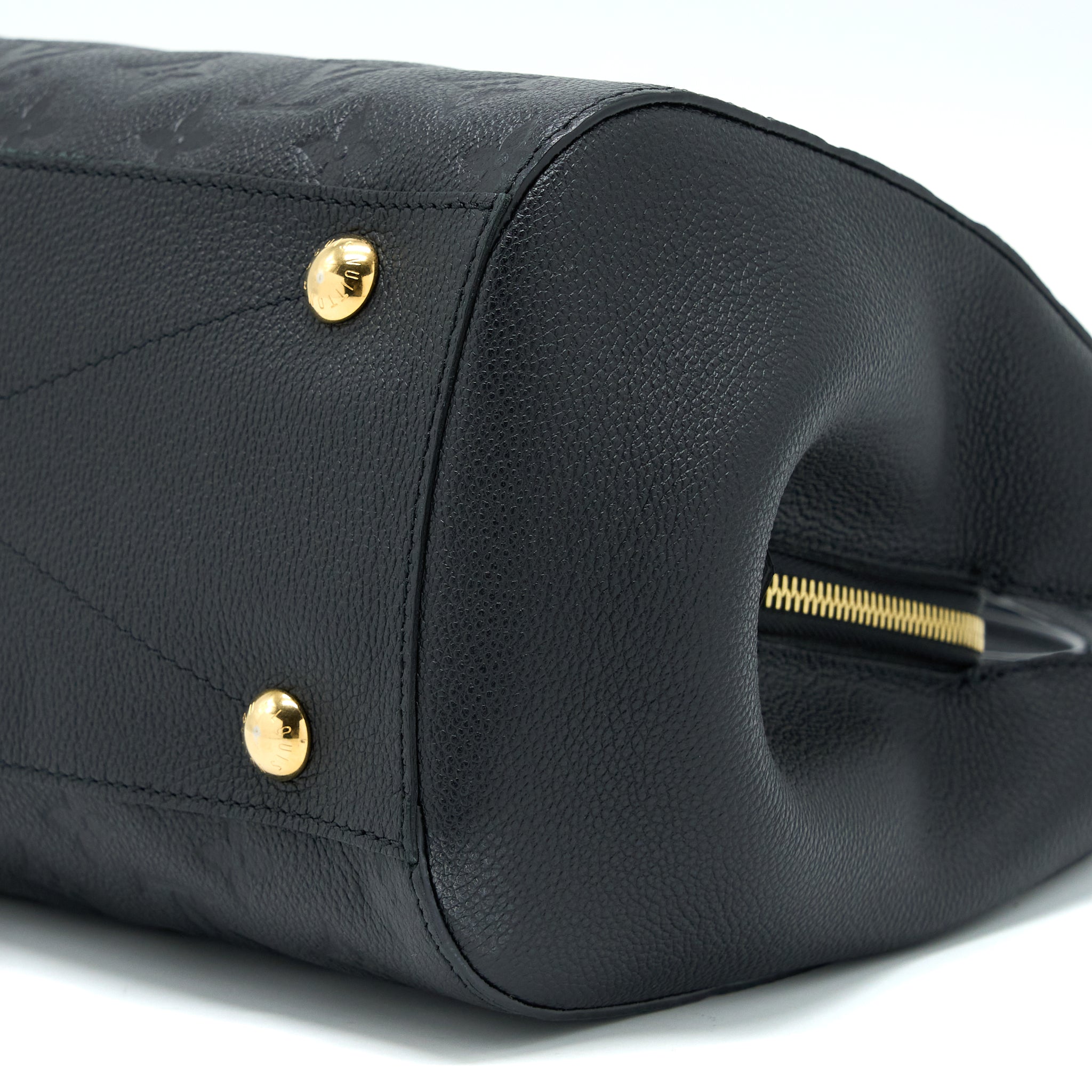 AAA Replica Louis Vuitton LV MONTAIGNE MM MONOGRAM EMPREINTE BLACK GHW