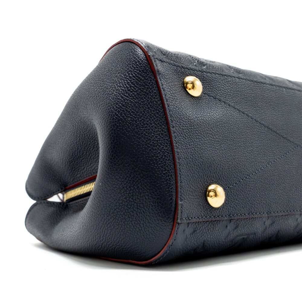 AAA Replica Louis Vuitton LV MONTAIGNE MM MONOGRAM EMPREINTE NAVY GHW