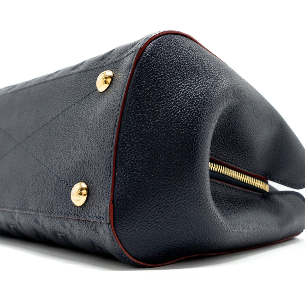 AAA Replica Louis Vuitton LV MONTAIGNE MM MONOGRAM EMPREINTE NAVY GHW