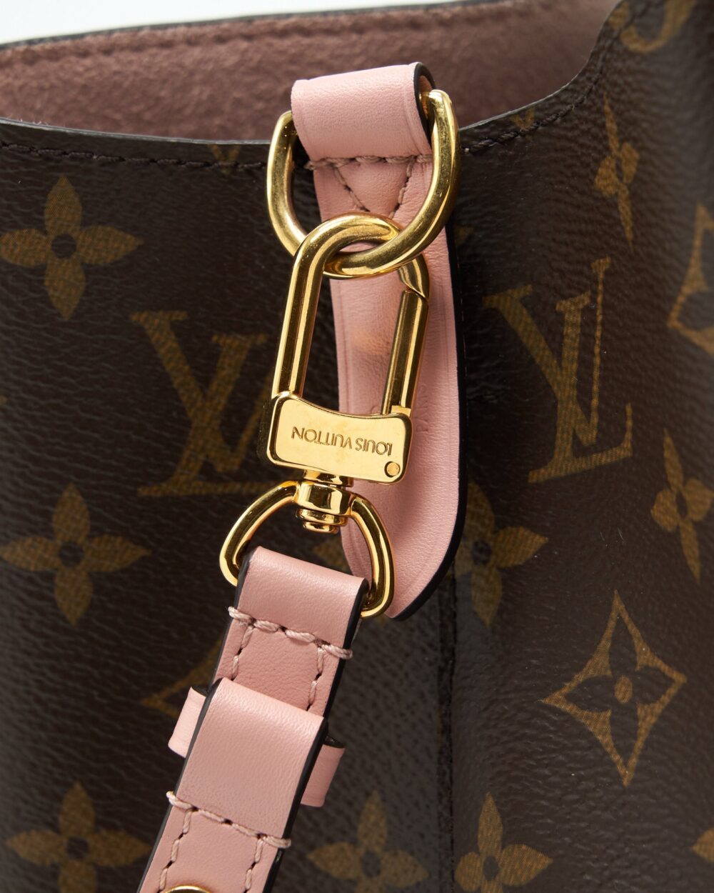AAA Replica Louis Vuitton LV NEONOE MONOGRAM CANVAS PINK STRAP YEAR 2017