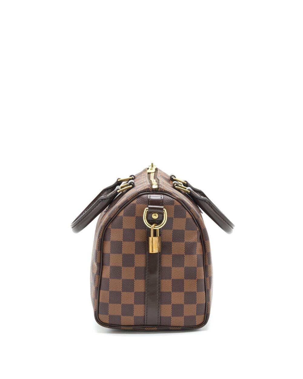 AAA Replica Louis Vuitton LV SPEEDY 25 DAMIER EBENE WITH STRAP
