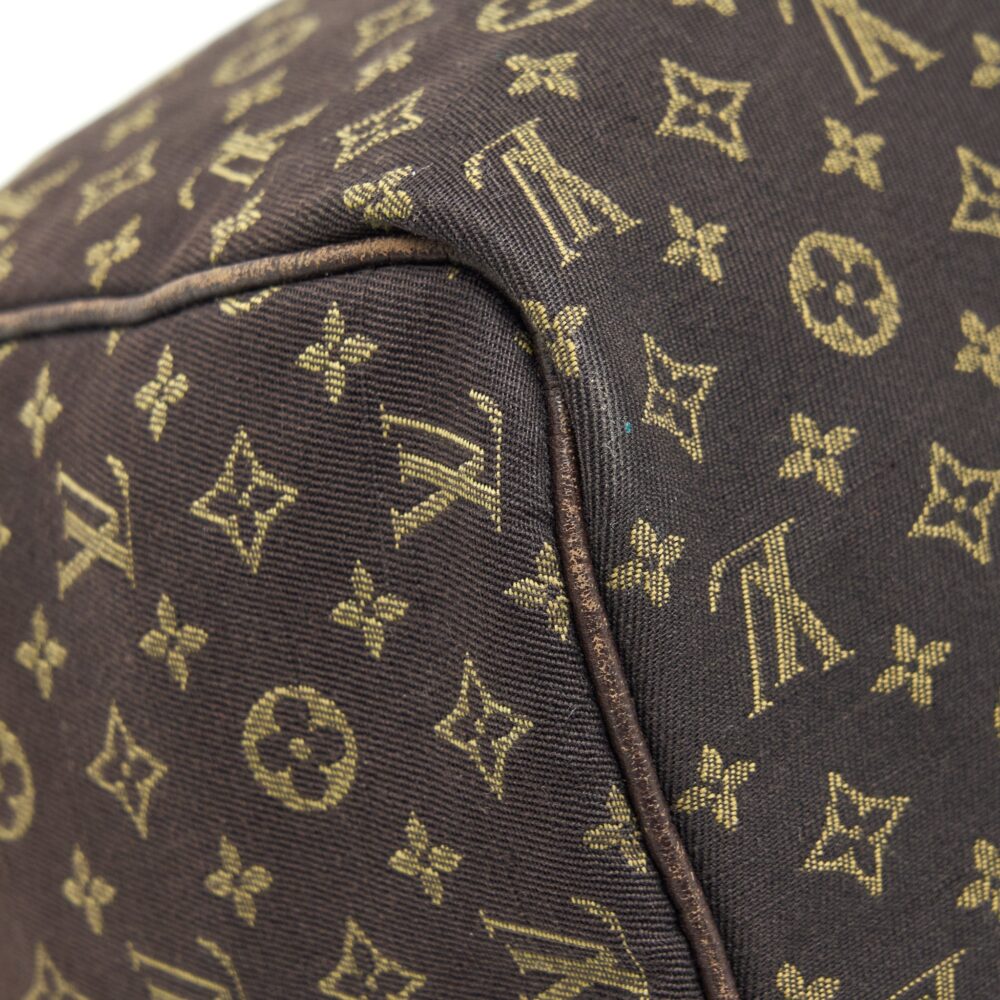 AAA Replica Louis Vuitton LV SPEEDY 30 MIN LIN MONOGRAM MINI BROWN GHW