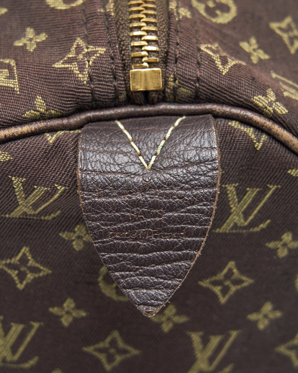 AAA Replica Louis Vuitton LV SPEEDY 30 MIN LIN MONOGRAM MINI BROWN GHW