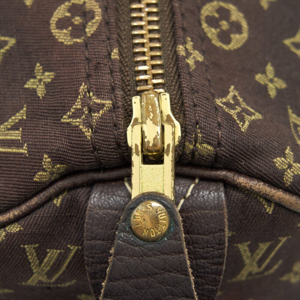AAA Replica Louis Vuitton LV SPEEDY 30 MIN LIN MONOGRAM MINI BROWN GHW