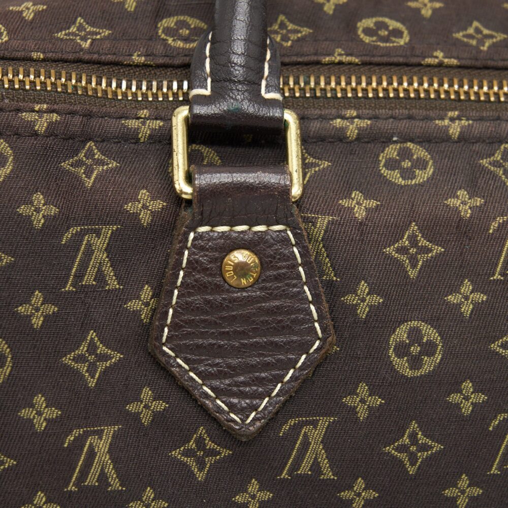 AAA Replica Louis Vuitton LV SPEEDY 30 MIN LIN MONOGRAM MINI BROWN GHW