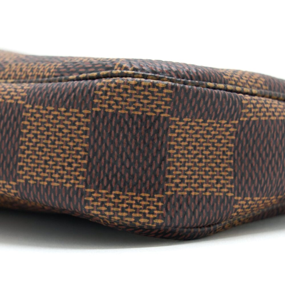 AAA Replica Louis Vuitton LV MINI POCHETTE ACCESSORIES DAMIER EBENE GHW