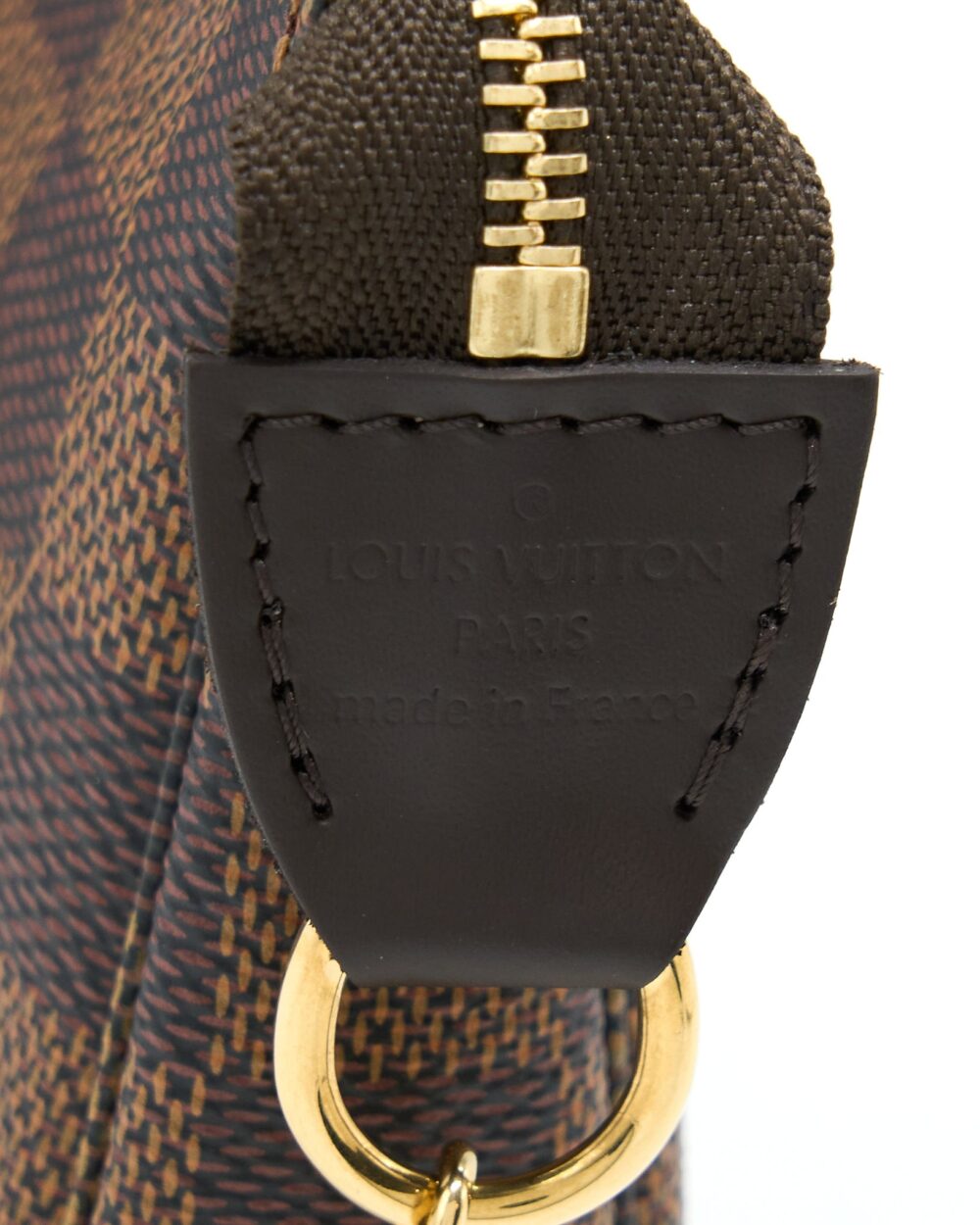 AAA Replica Louis Vuitton LV MINI POCHETTE ACCESSORIES DAMIER EBENE GHW