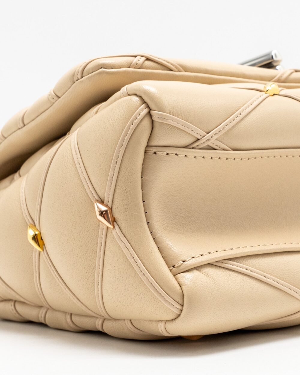 AAA Replica Louis Vuitton LV GO-14 MM LAMBSKIN BEIGE MULTICOLOUR HARDWARE