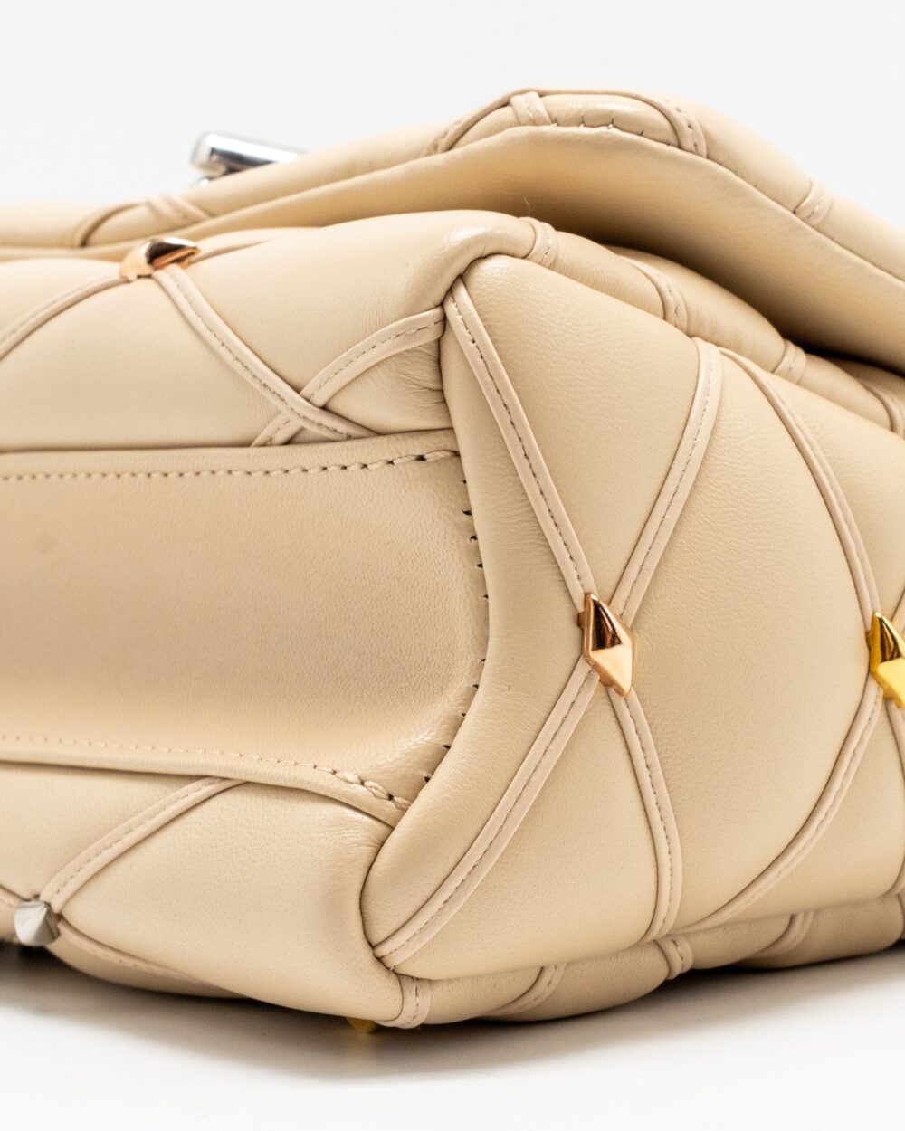AAA Replica Louis Vuitton LV GO-14 MM LAMBSKIN BEIGE MULTICOLOUR HARDWARE