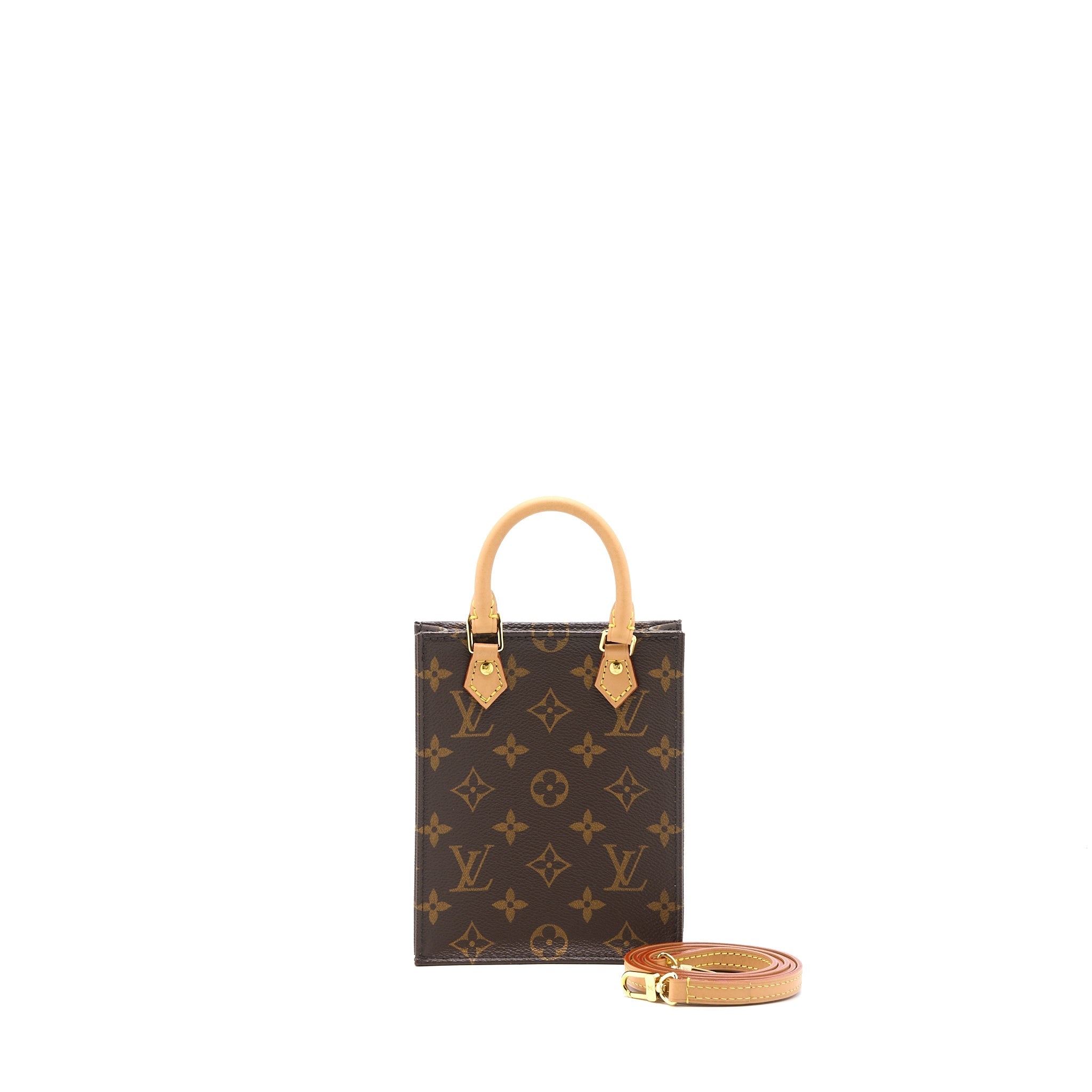 AAA Replica Louis Vuitton LV PETIT SAC PLAT MONOGRAM CANVAS GHW