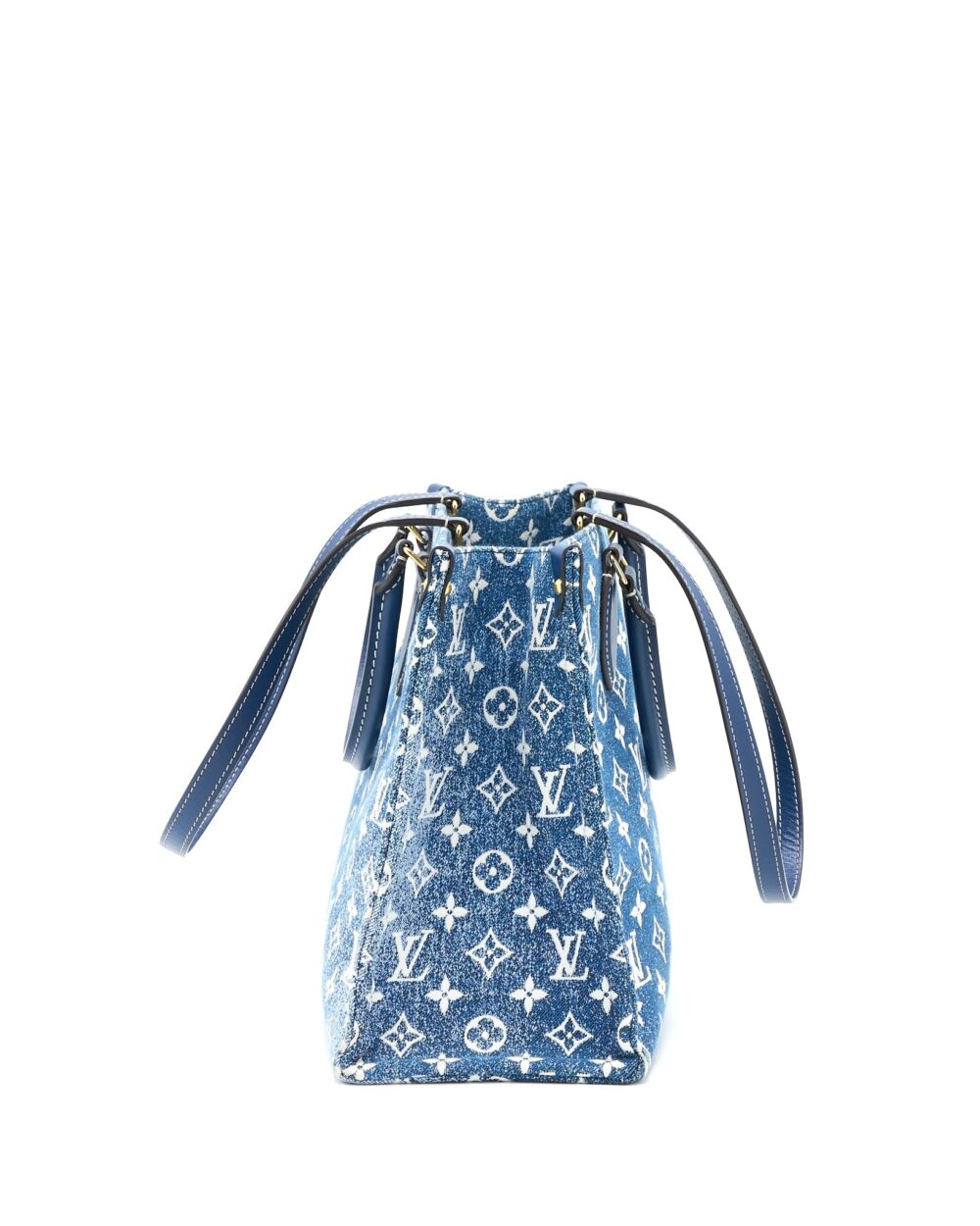 AAA Replica Louis Vuitton LV ONTHEGO MM MONOGRAM DENIM BLUE GHW