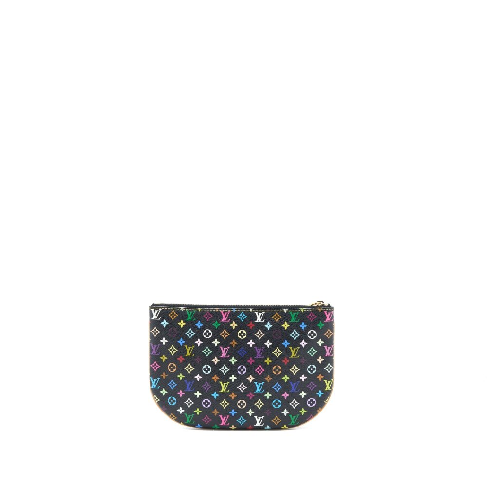 AAA Replica Louis Vuitton LV VINTAGE CLUTCH BLACK/MULTICOLOUR GHW