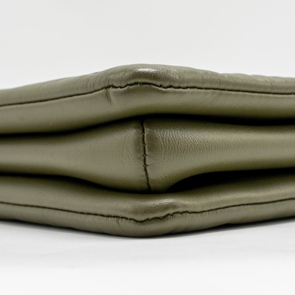 AAA Replica Louis Vuitton LV COUSSIN MM MONOGRAM-EMBOSSED PUFFY LAMBSKIN KHAKI GHW