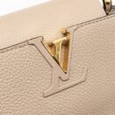AAA Replica Louis Vuitton LV CAPUCINES MM TAURILLON LEATHER LIGHT GREY GHW