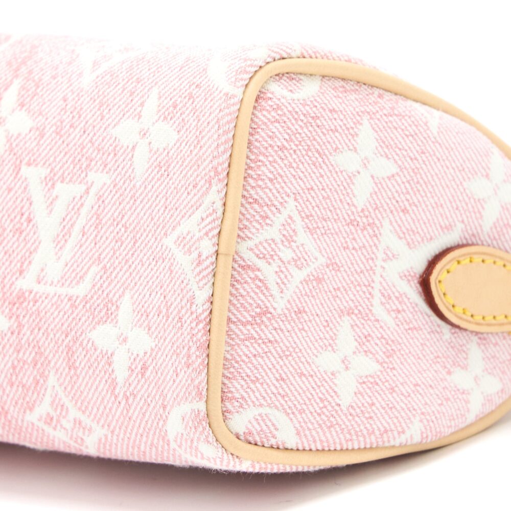AAA Replica Louis Vuitton LV NANO SPEEDY DENIM MONOGRAM PINK GHW