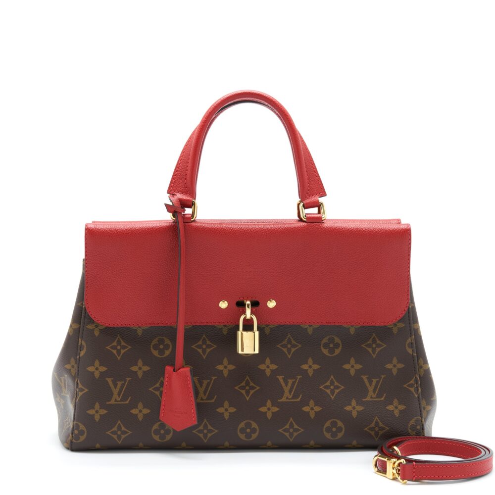 AAA Replica Louis Vuitton LV VENUS BAG LEATHER/MONOGRAM CANVAS RED YEAR 2016