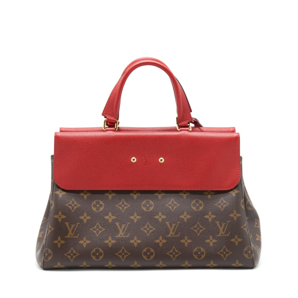 AAA Replica Louis Vuitton LV VENUS BAG LEATHER/MONOGRAM CANVAS RED YEAR 2016