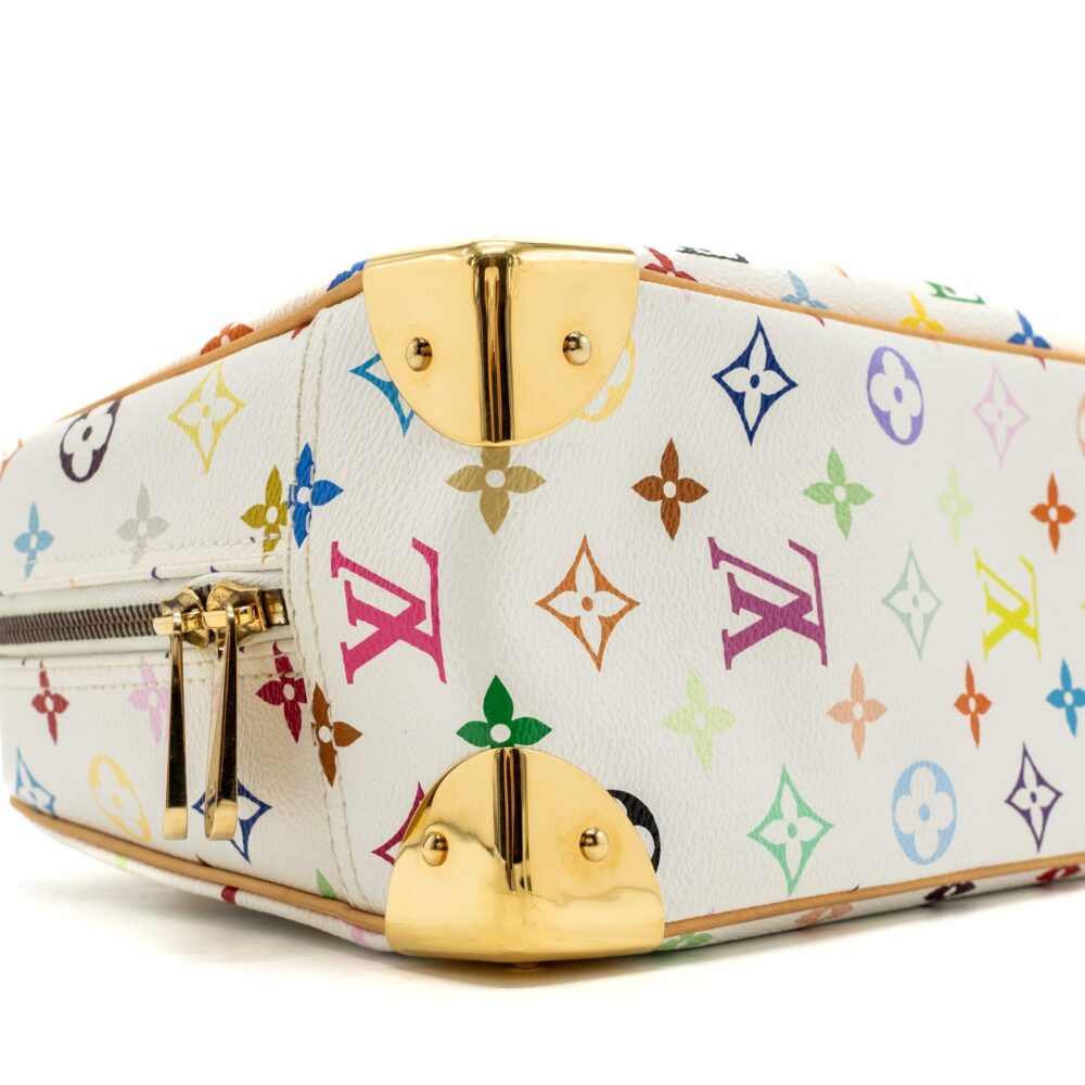 AAA Replica Louis Vuitton LV VINTAGE TOP HANDLE ZIP TOTE BAG WHITE MULTICOLOR MONOGRAM CANVAS GHW