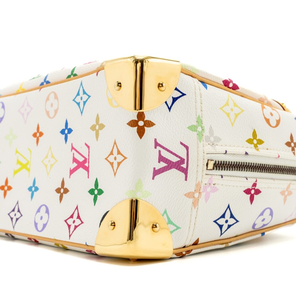 AAA Replica Louis Vuitton LV VINTAGE TOP HANDLE ZIP TOTE BAG WHITE MULTICOLOR MONOGRAM CANVAS GHW