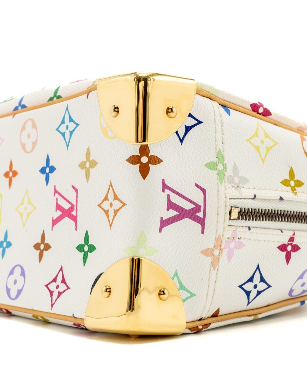AAA Replica Louis Vuitton LV VINTAGE TOP HANDLE ZIP TOTE BAG WHITE MULTICOLOR MONOGRAM CANVAS GHW