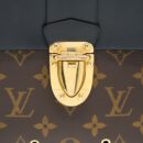AAA Replica Louis Vuitton LV ONE HANDLE FLAP BAG MM MONOGRAM CANVAS/BLACK GHW