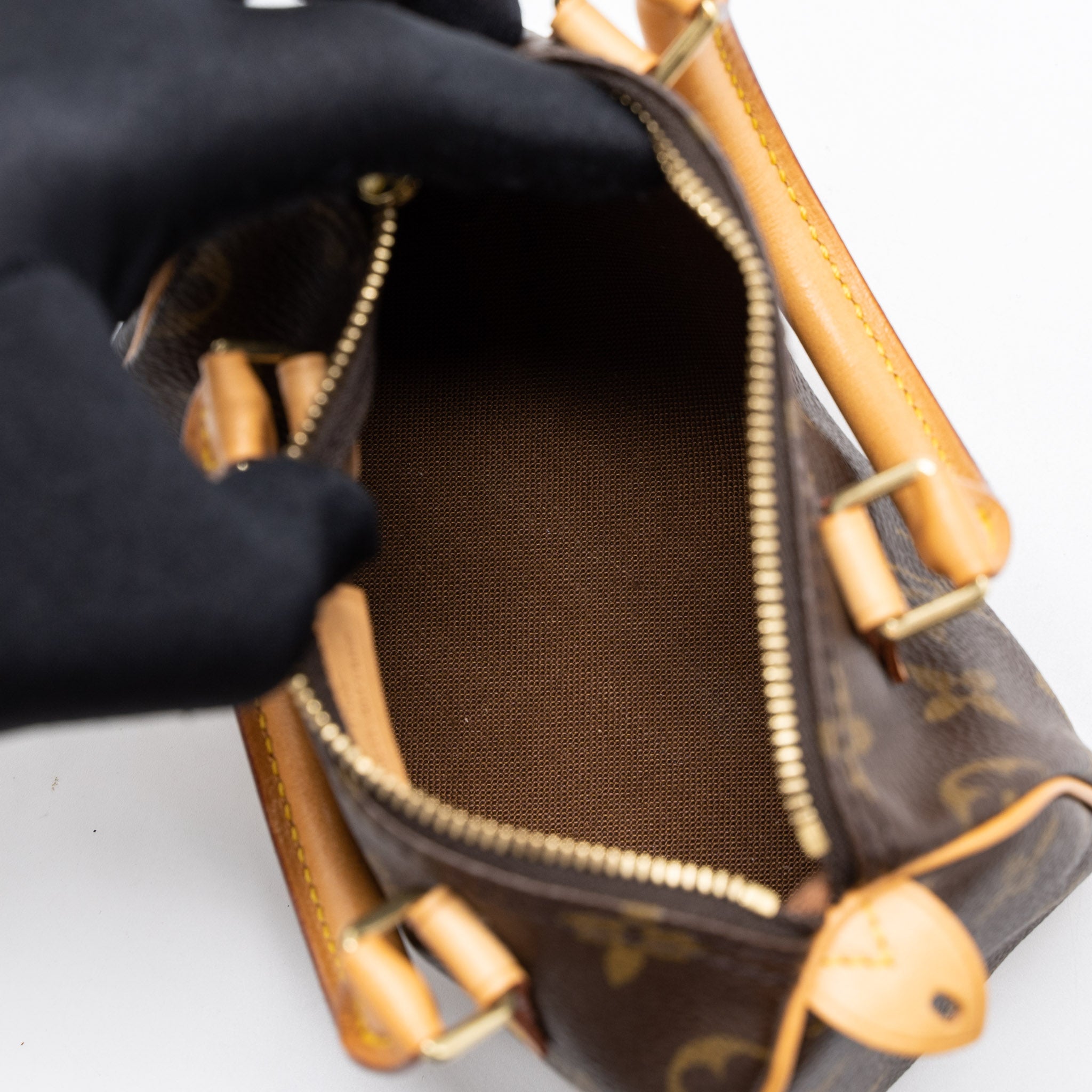 AAA Replica Louis Vuitton LV VINTAGE NANO SPEEDY MONOGRAM CANVAS GHW