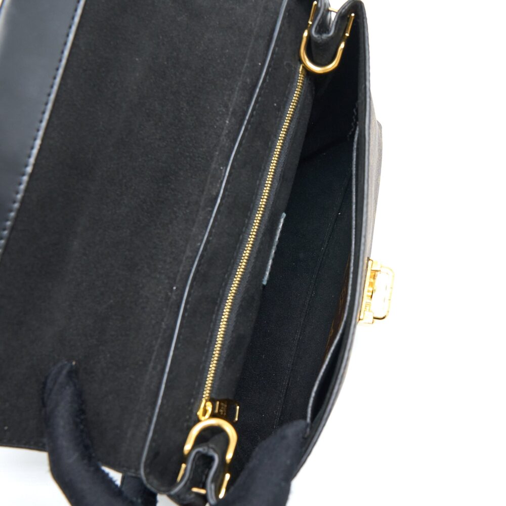 AAA Replica Louis Vuitton LV ONE HANDLE FLAP BAG MM MONOGRAM CANVAS/BLACK GHW