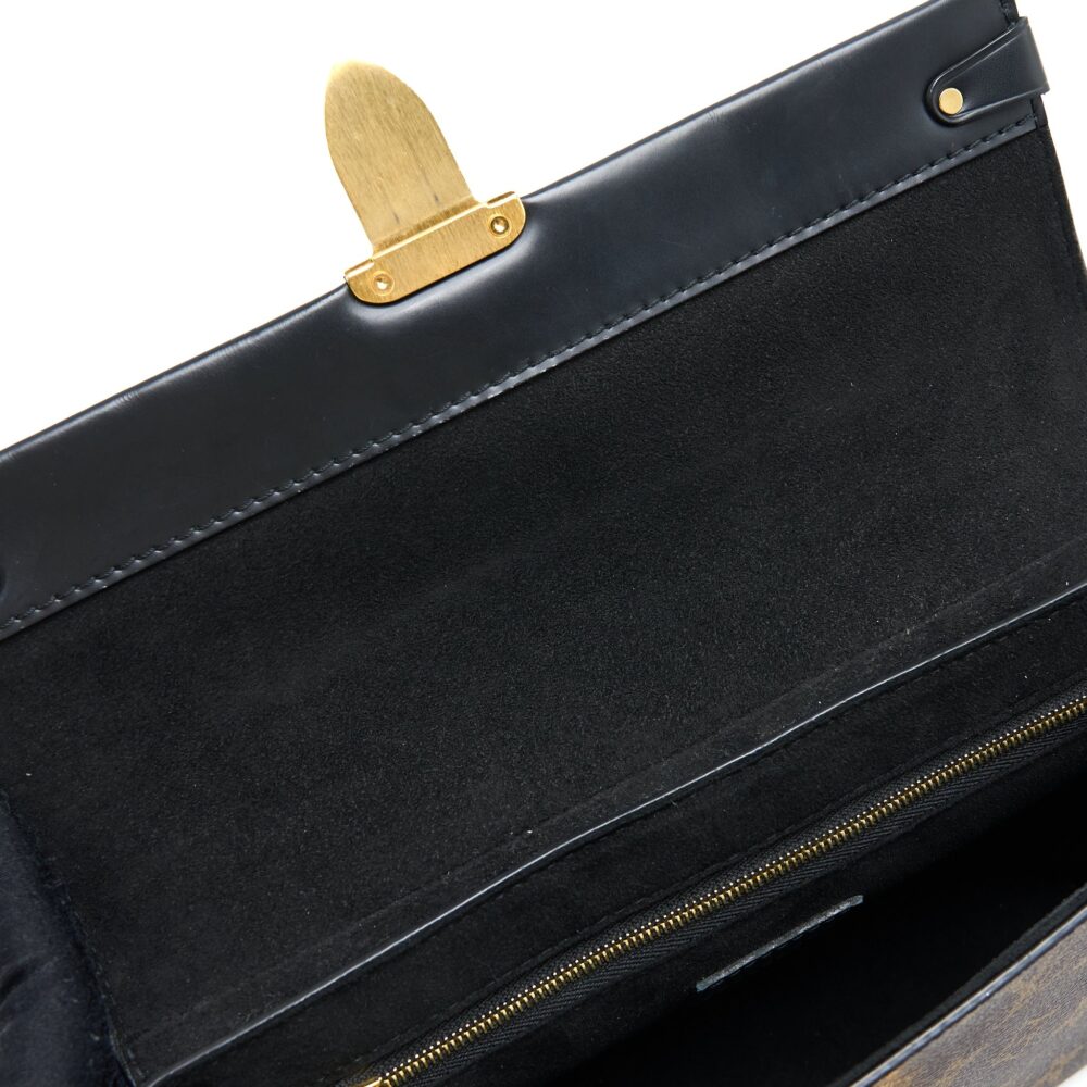 AAA Replica Louis Vuitton LV ONE HANDLE FLAP BAG MM MONOGRAM CANVAS/BLACK GHW